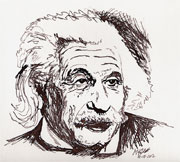 Dessin Portrait d'Albert Einstein