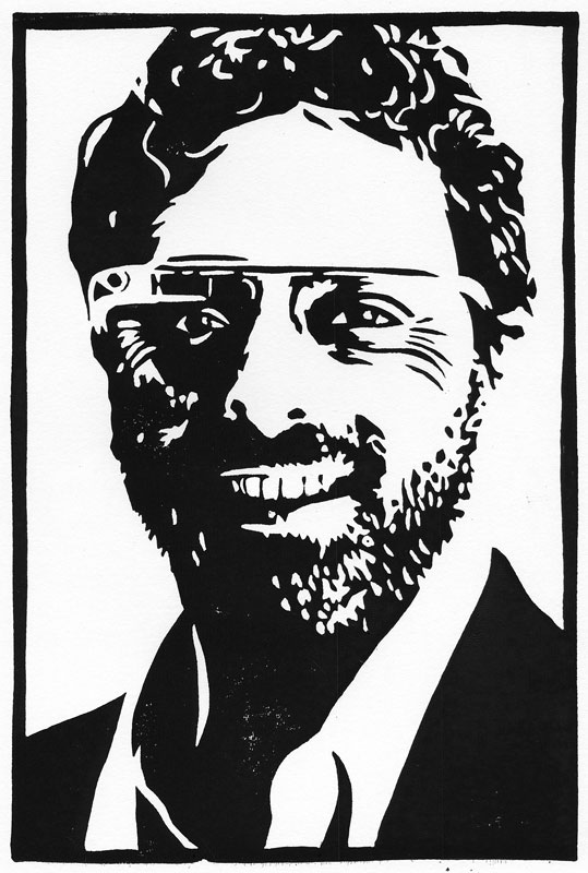 Sergey Brin (linogravure)