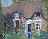 Peinture à l'huile dans la maison de Normandie