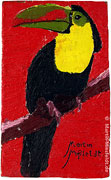 Peinture à l'huile d'un tucan