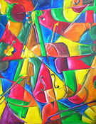 Cubisme peinture: Violon