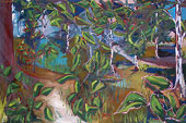 Peinture dans une forêt